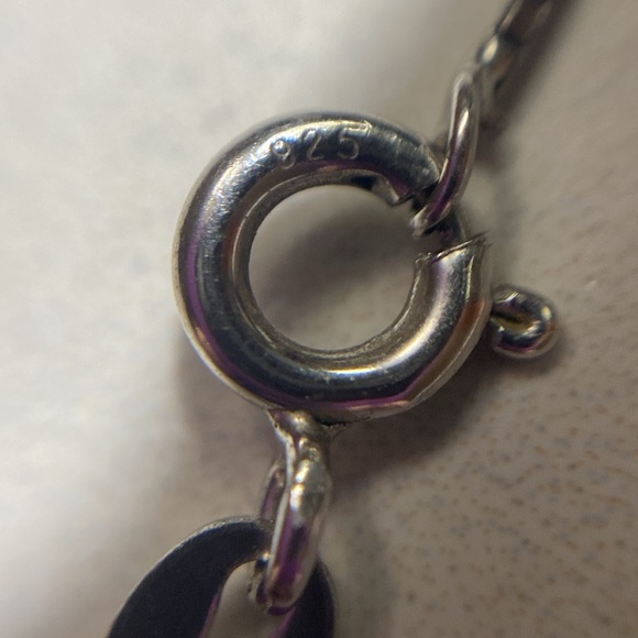 Mixed metal spinner pendant necklace 925 sterling silver - Picture 3 of 9